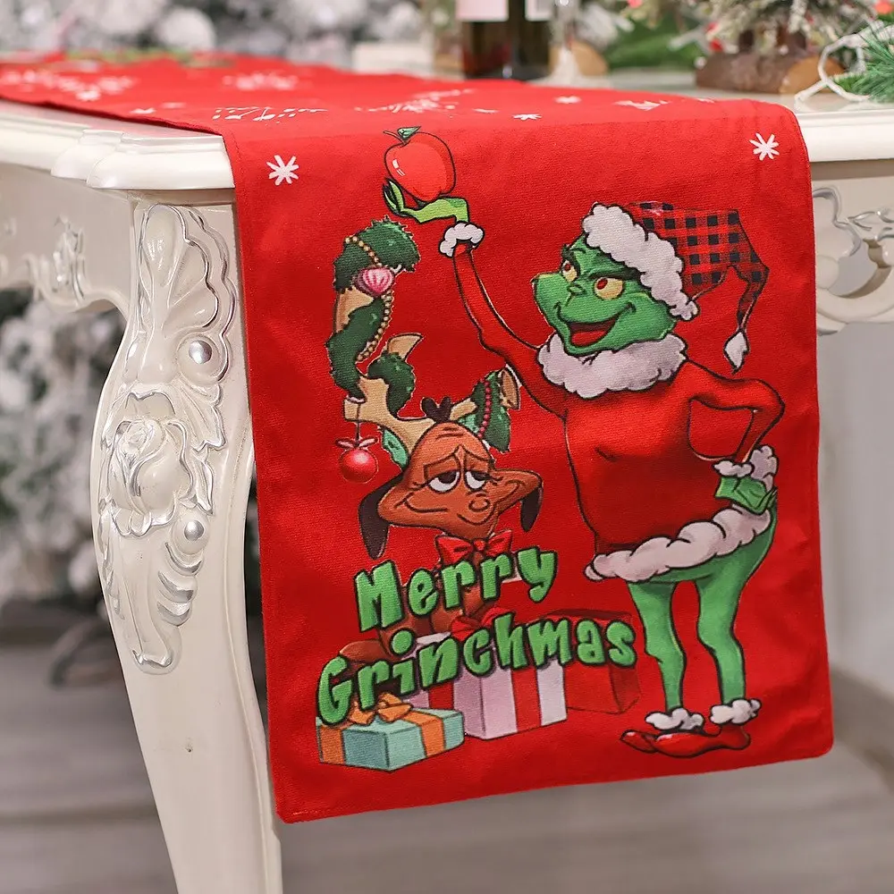 2 Pack Christmas Table Runner Dining Table Decoration for  Home Party Decor