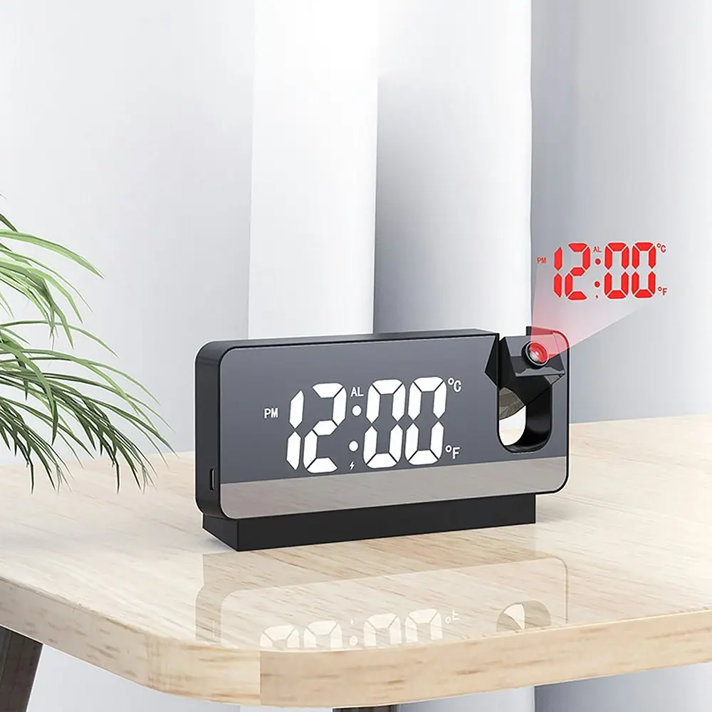 LED Projection Electronic Alarm Clock With Temperature