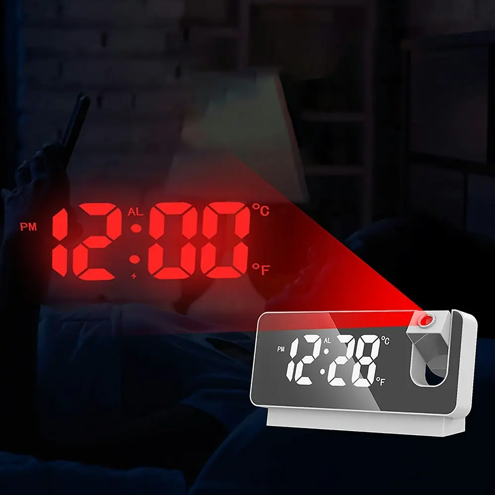 LED Projection Electronic Alarm Clock With Temperature