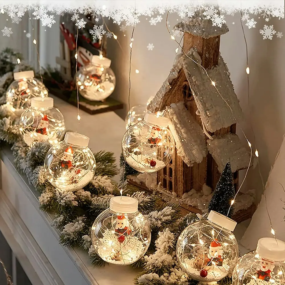 Christmas Bulbl LED Light Window Curtain Lights Wishing Ball Fairy String Lights