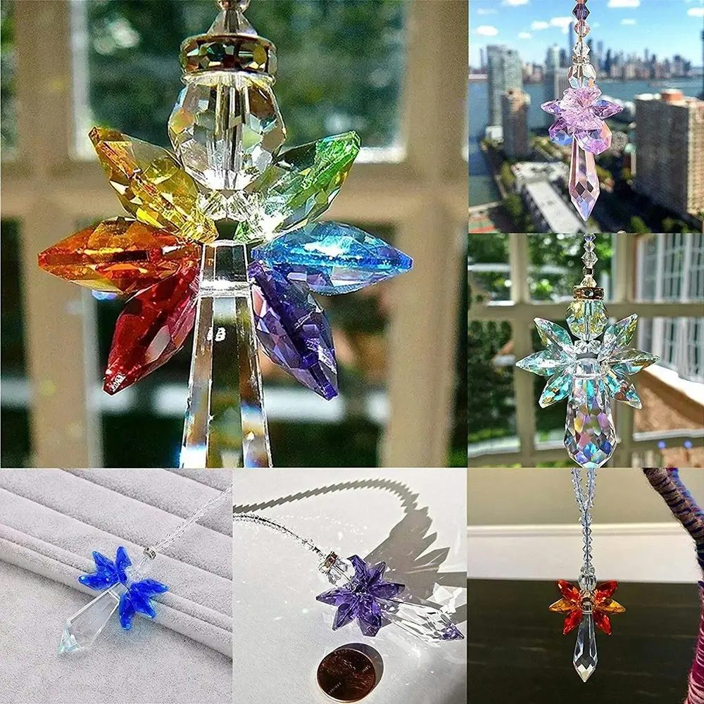 7Pcs Crystal Decorative Sun Catcher Crystal Pendant Lighting Pendant