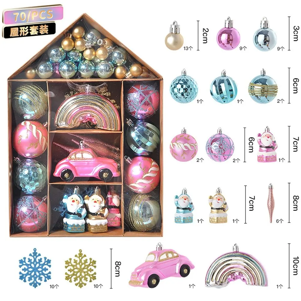 70Pcs Christmas Ball Ornaments Christmas Tree Decorations Party Decorations