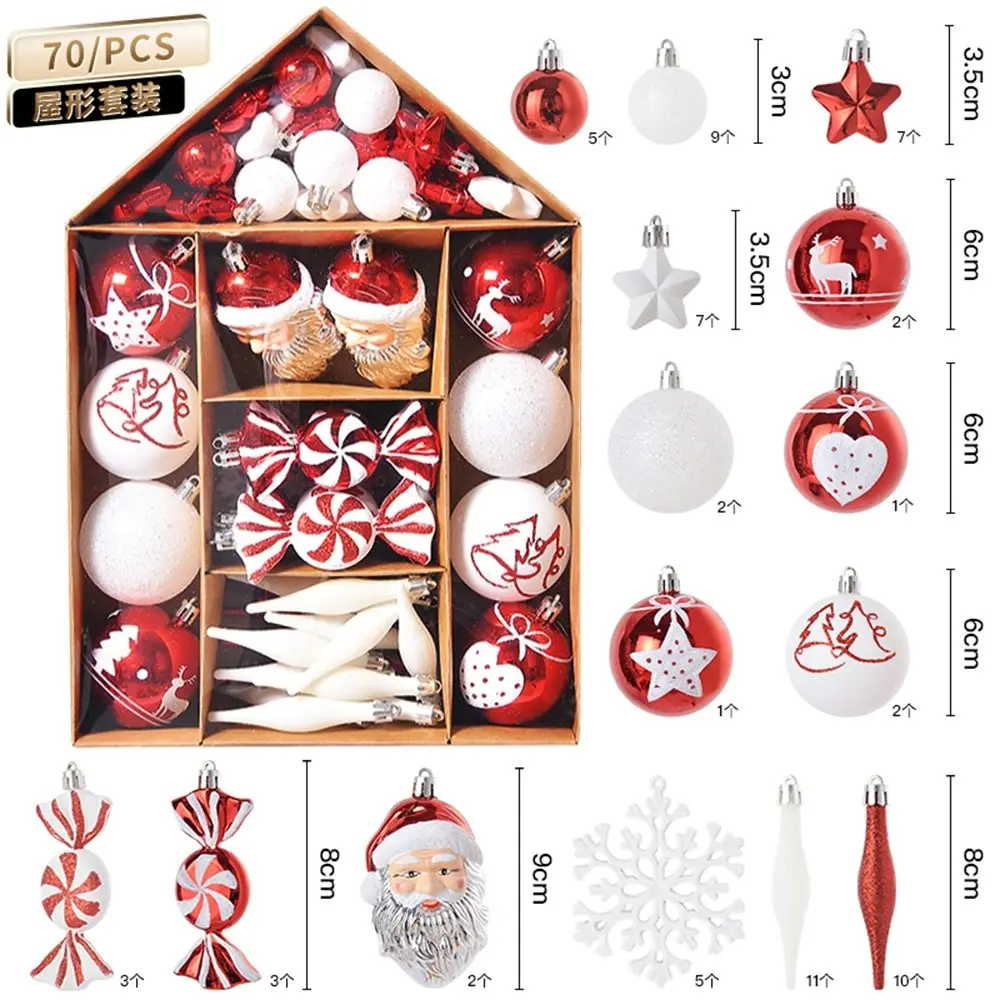 70Pcs Christmas Ball Ornaments Christmas Tree Decorations Party Decorations