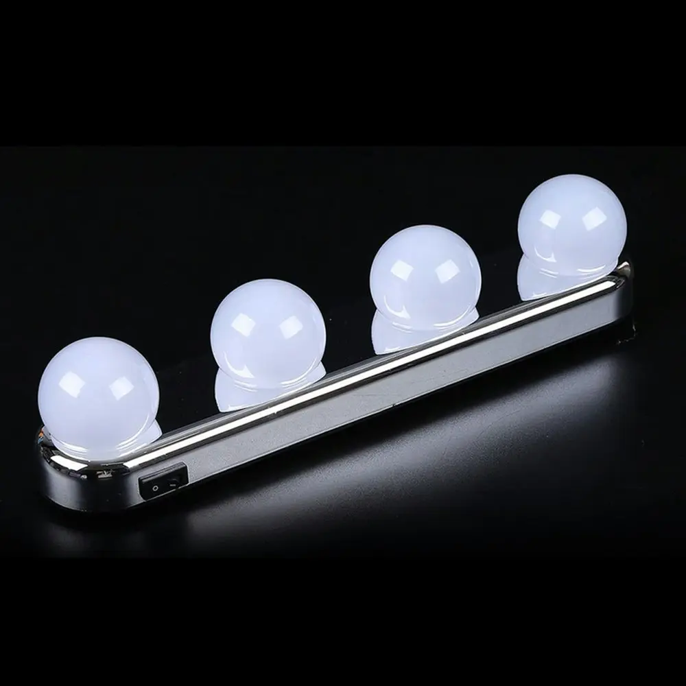 Super Bright 4 LED Vanity Mirror Portable Light Bulbs Glow for Make Up Cosmetic