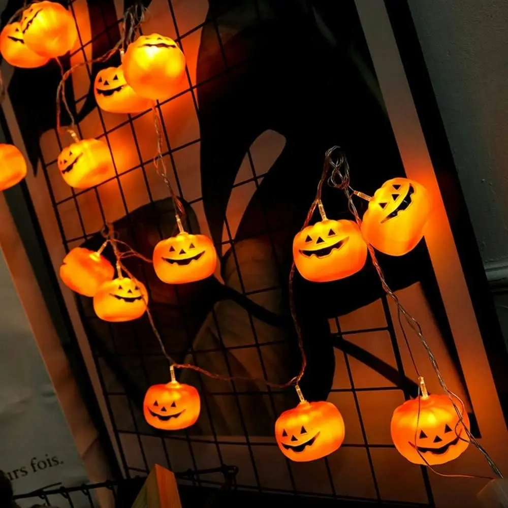 Battery Operated Halloween String Lights LED Pumpkin Lights Party Decor