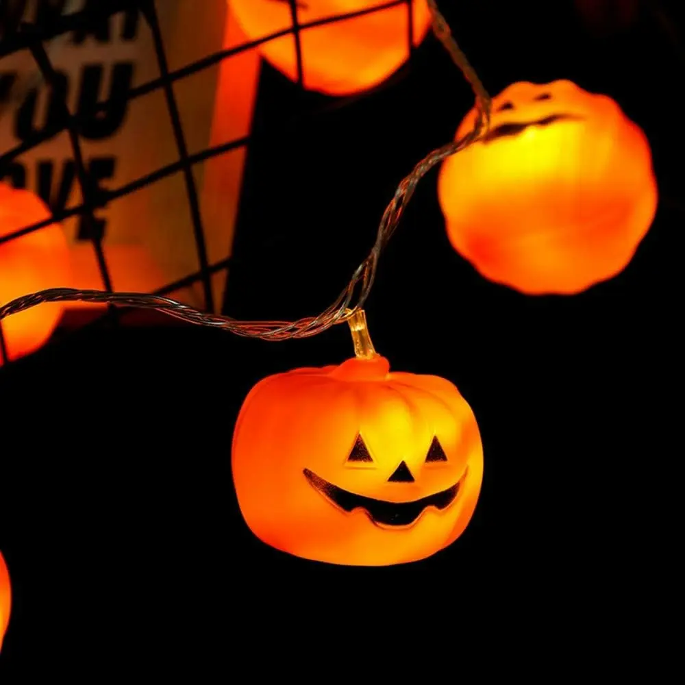 Battery Operated Halloween String Lights LED Pumpkin Lights Party Decor