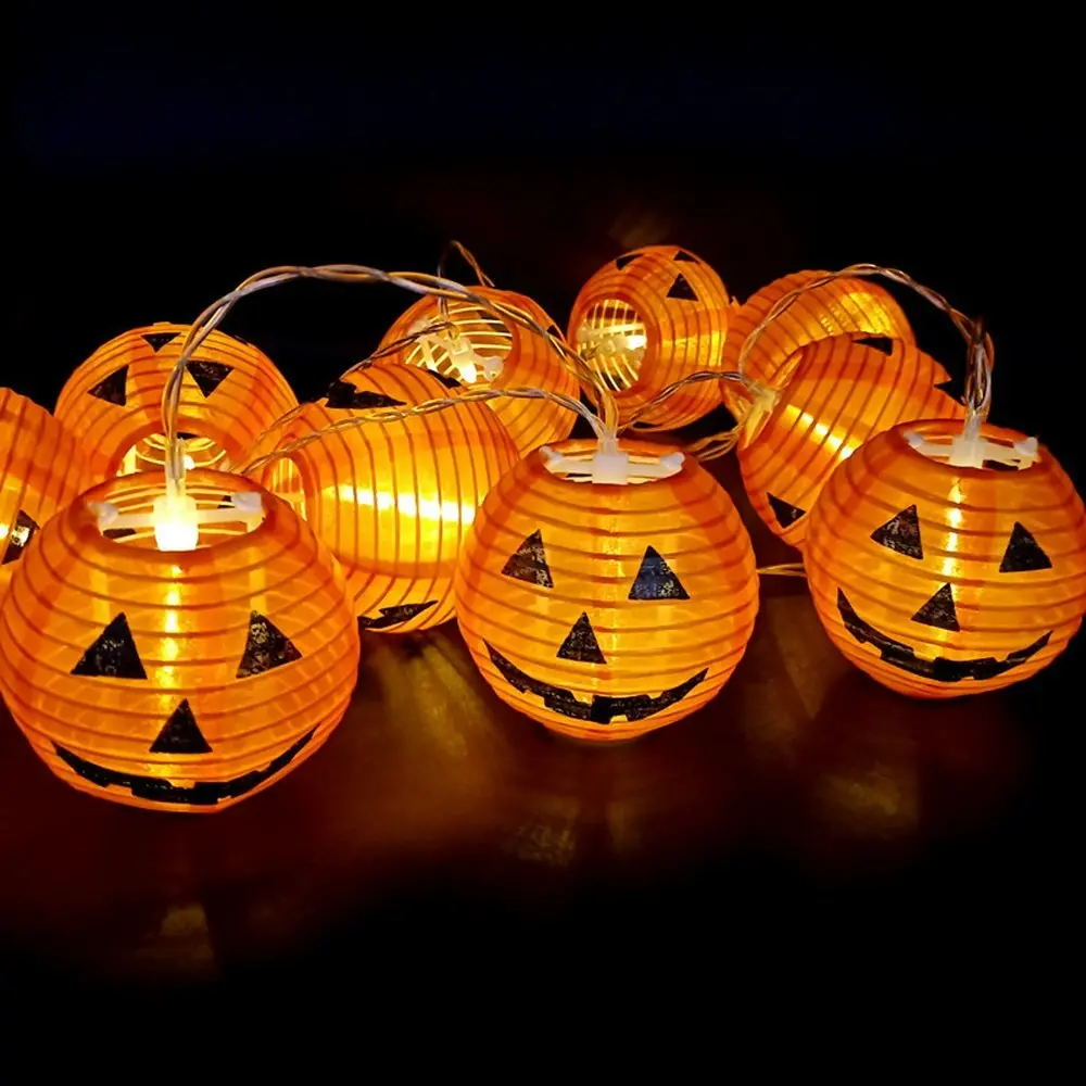 Battery Operated Halloween String Lights LED Pumpkin Lights Party Decor