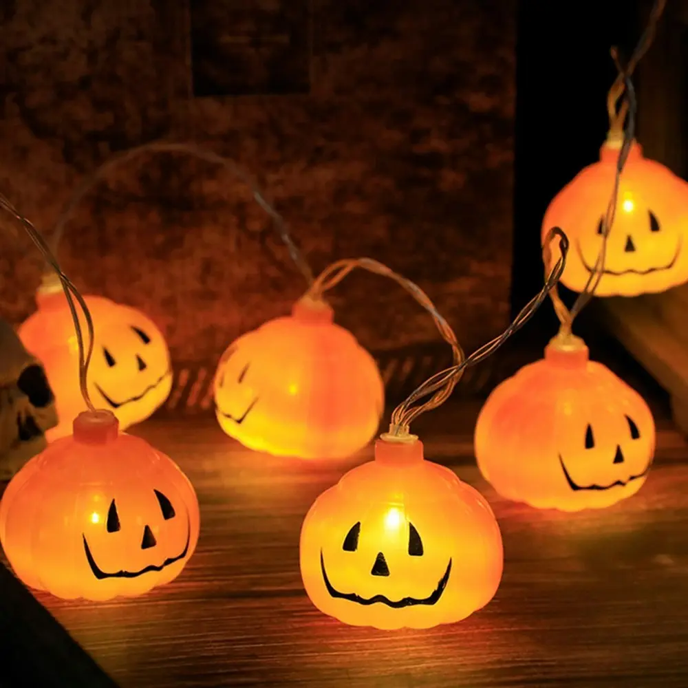 Battery Operated Halloween String Lights LED Pumpkin Lights Party Decor