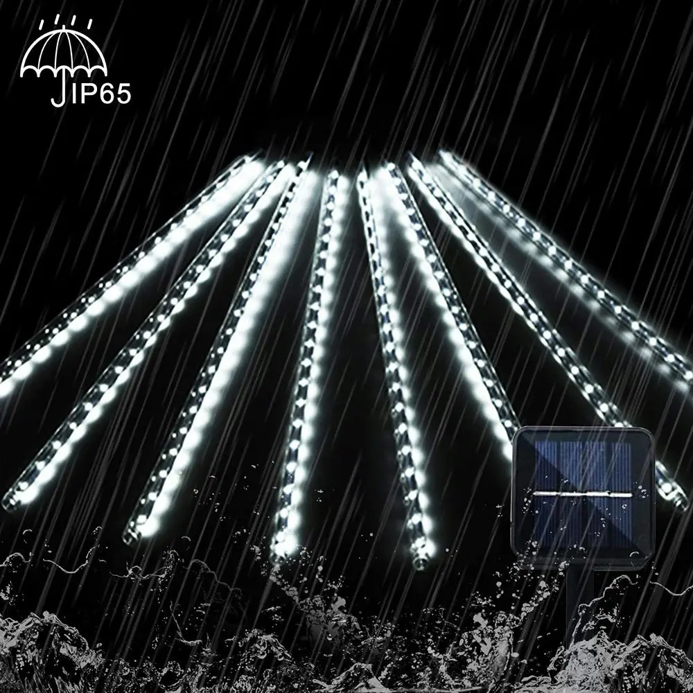 Solar Outdoor LED Meteor Shower String Light for Xmas Tree Wedding Holiday Party