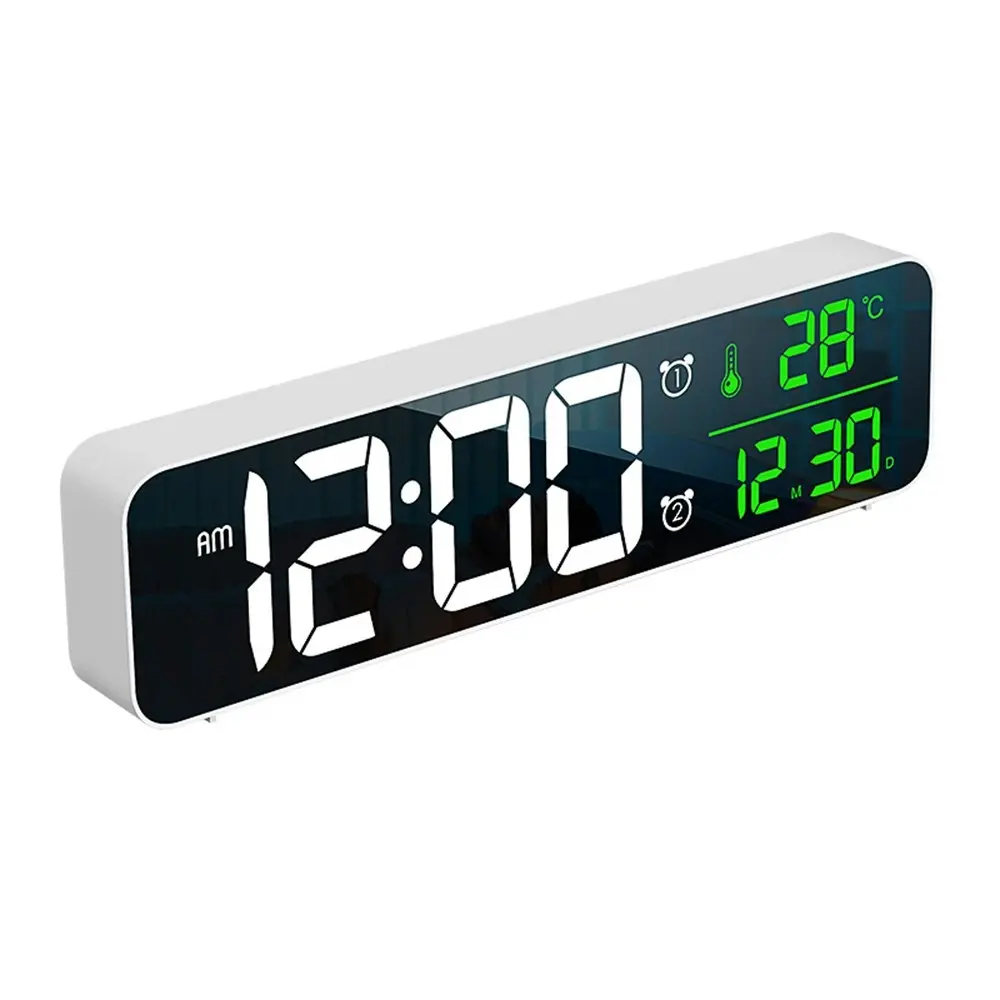 Large Display Digital Clock LED Electric Alarm Clocks With Date Temp Display