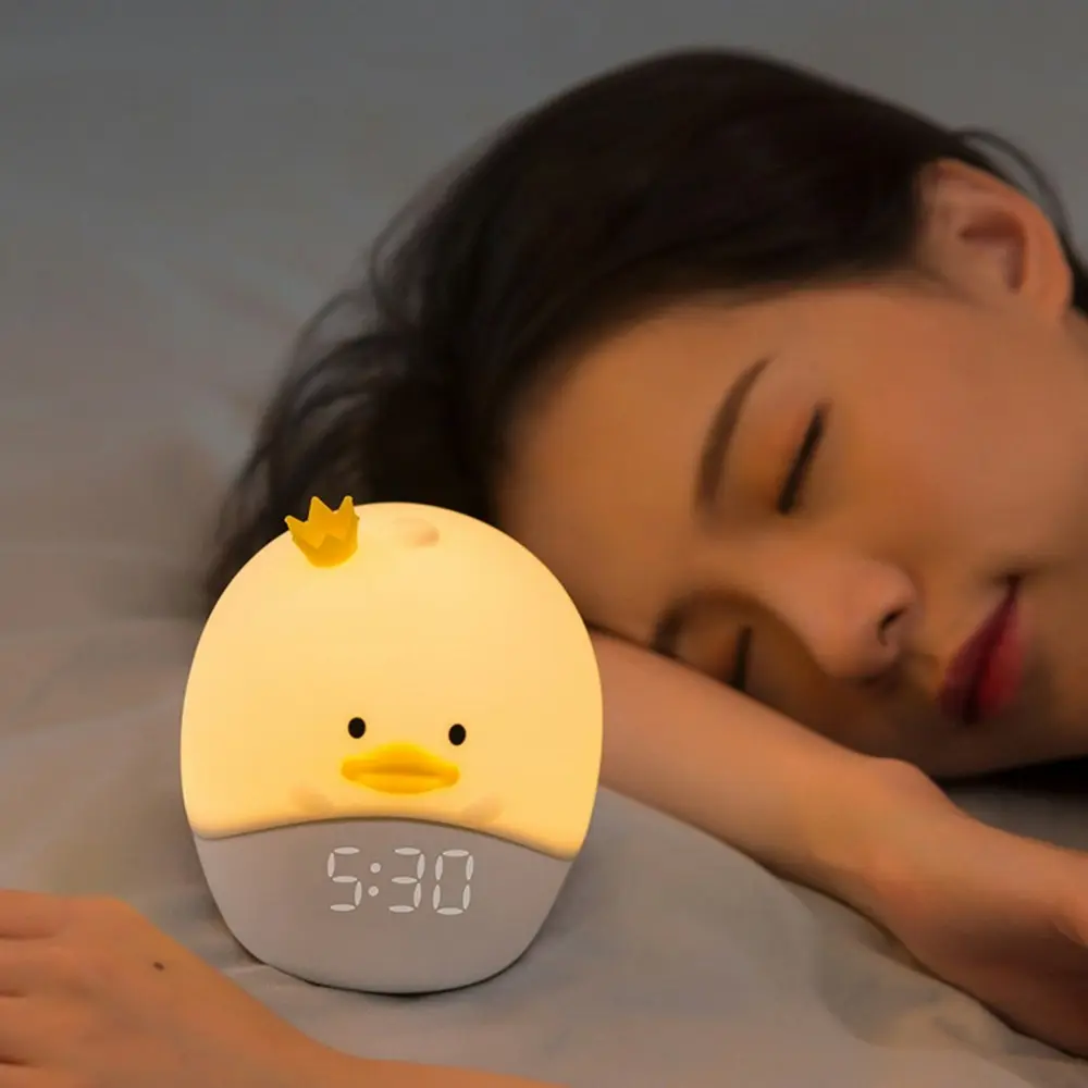 Cartoon Alarm LED Smart Alarm Clock Children's Bed Parent Betal Mid Night Light