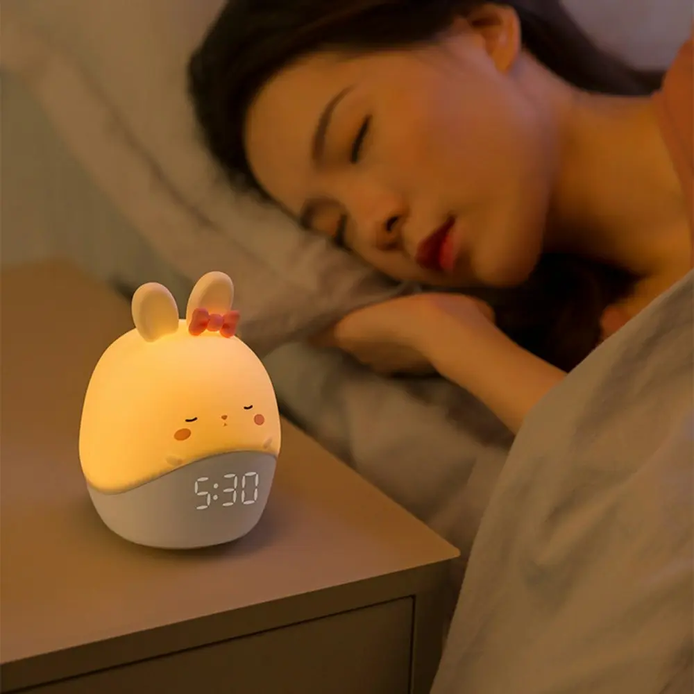 Cartoon Alarm LED Smart Alarm Clock Children's Bed Parent Betal Mid Night Light