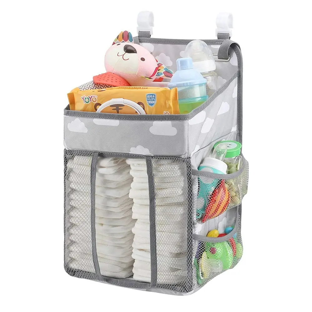 Hanging Baby Diaper Caddy Organizer Baby Crib Hanging Classified Storage Bag