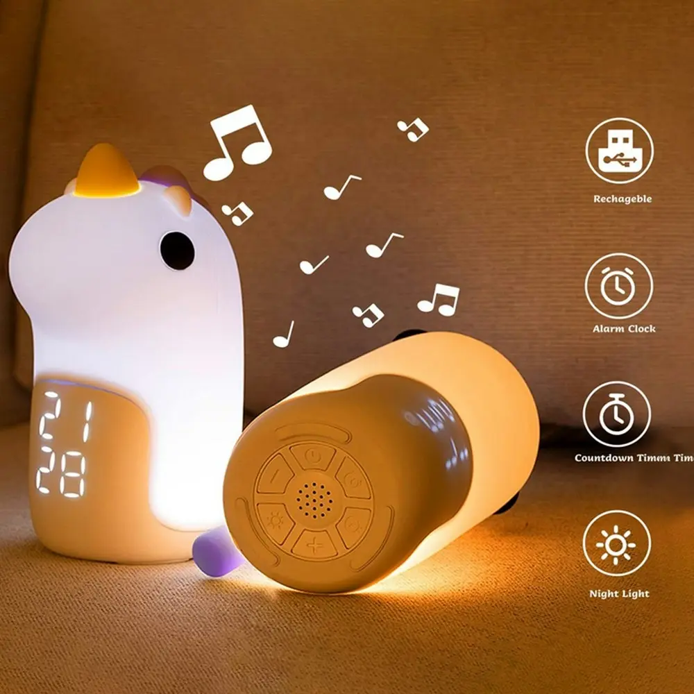 Unicorn Bedside Digital Alarm Clock Night Lights & Wake up Light