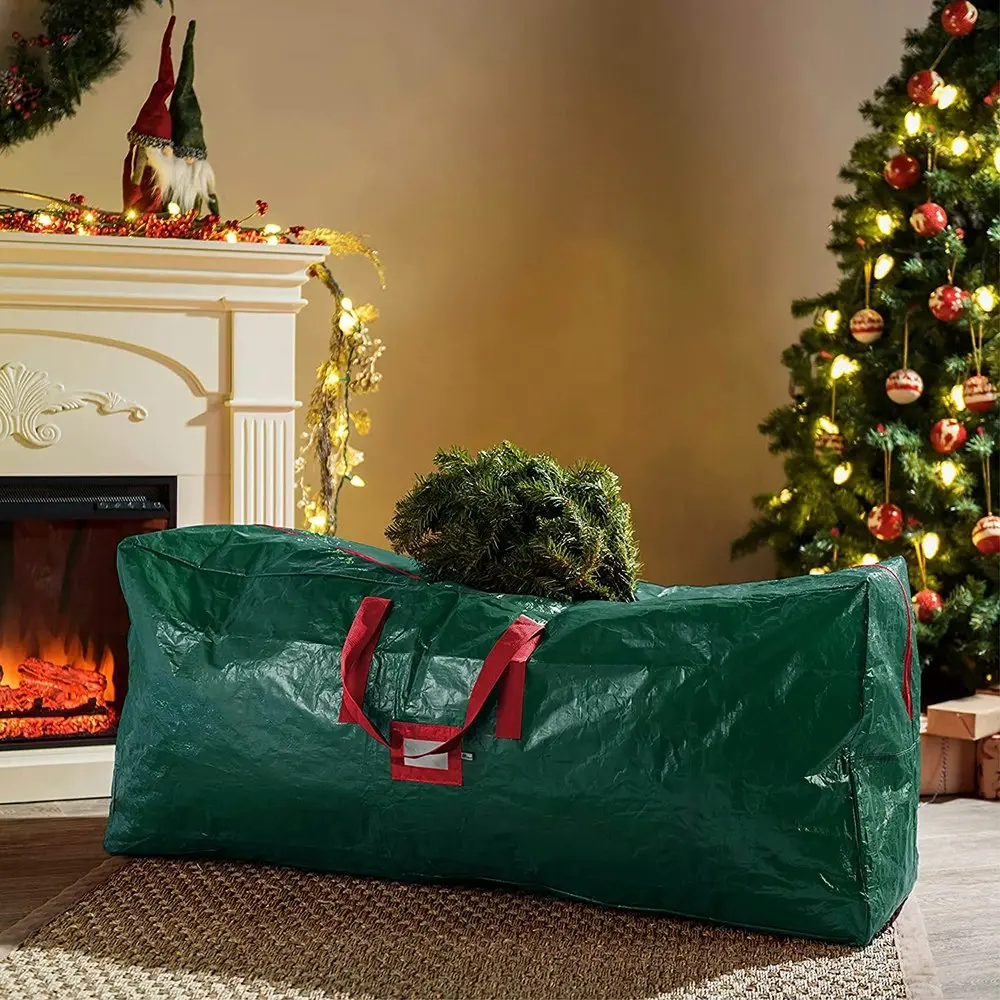 Heavy Duty Christmas Tree Storage Bag Fits 9FT Tall Xmas Trees Waterproof Xmas Tree Bag