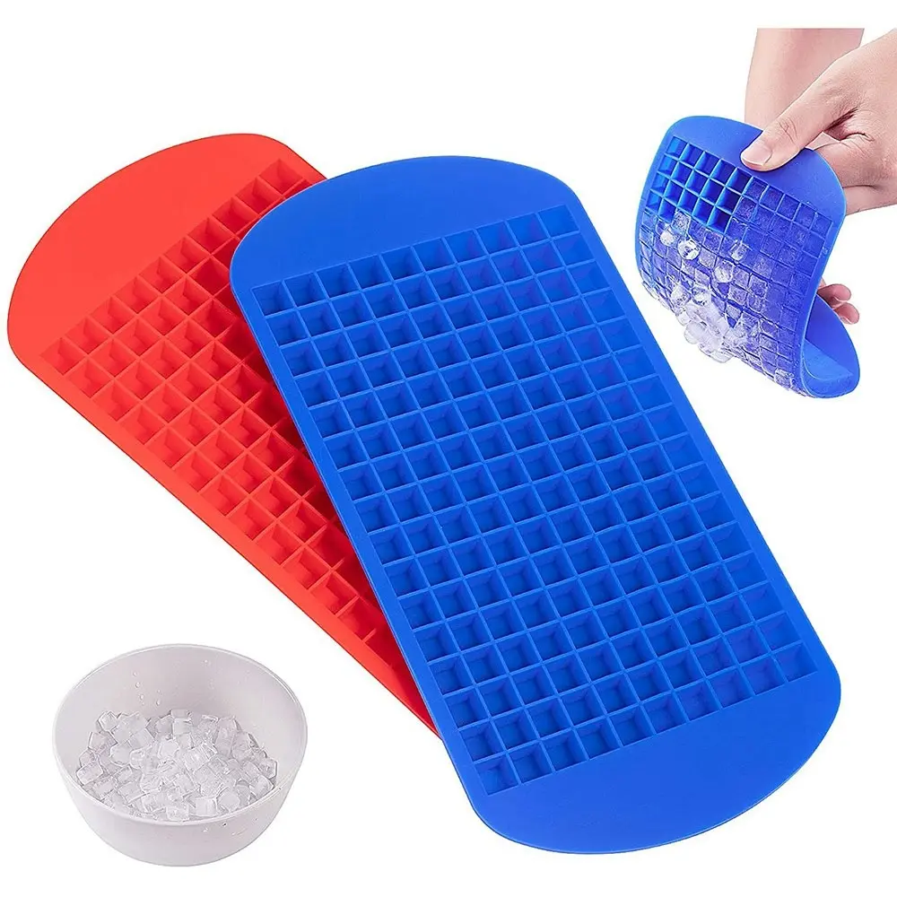 160 grids Silicone Ice Cube Tray Mini Ice Cubes Small Square Mold