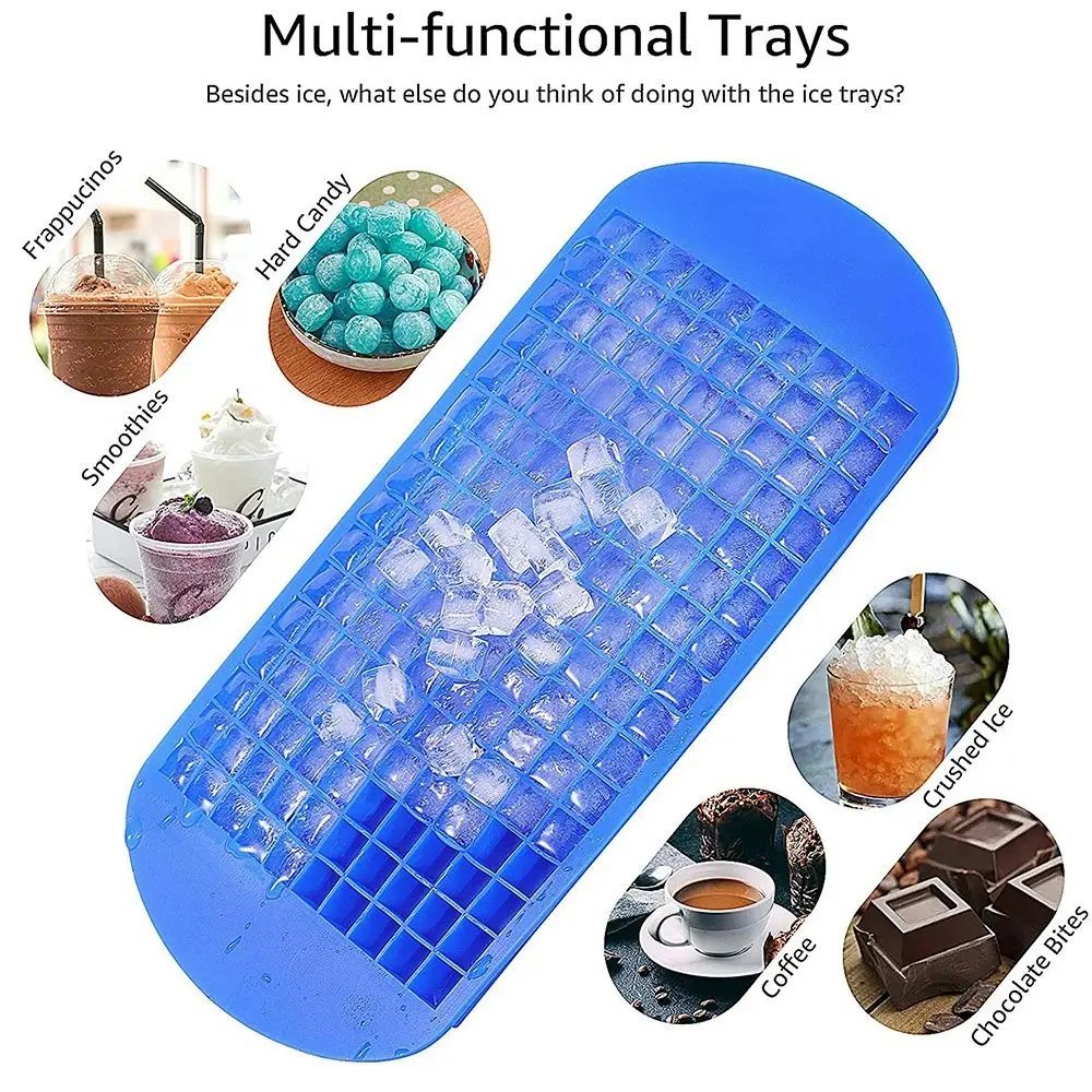 160 grids Silicone Ice Cube Tray Mini Ice Cubes Small Square Mold