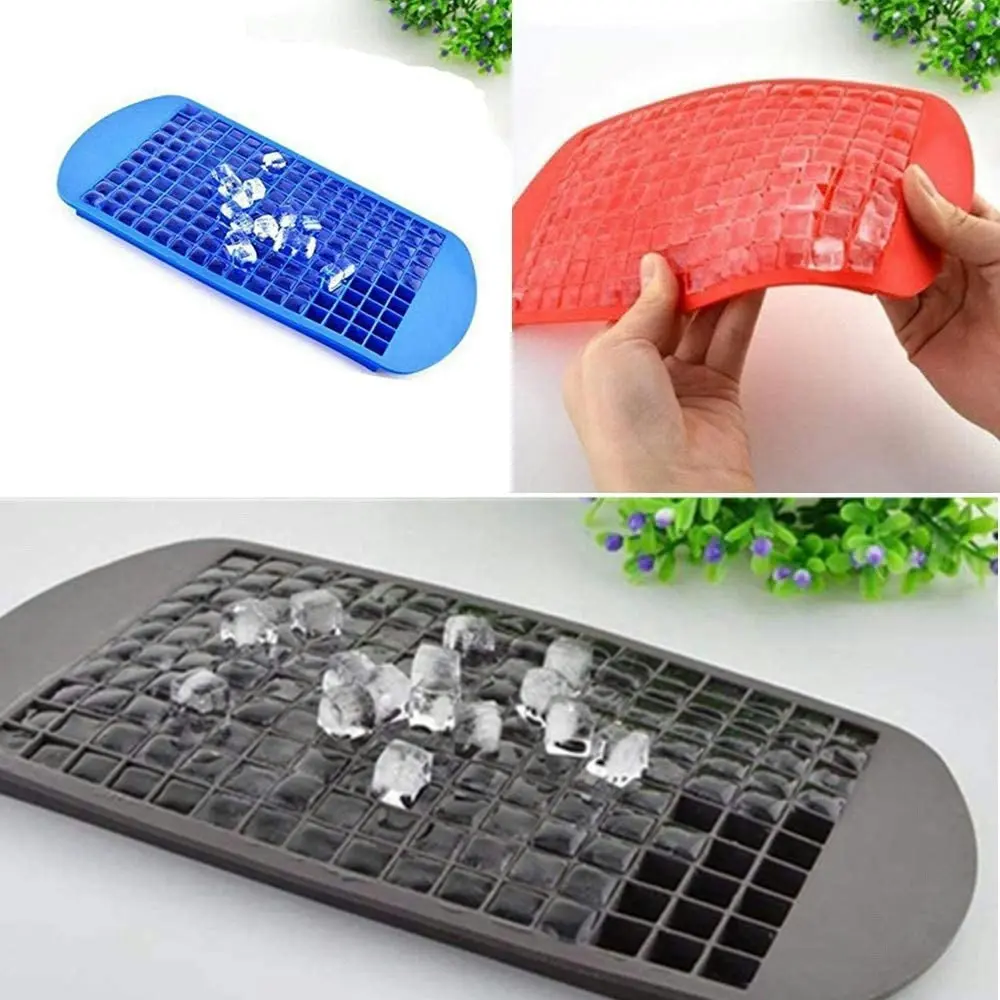 160 grids Silicone Ice Cube Tray Mini Ice Cubes Small Square Mold