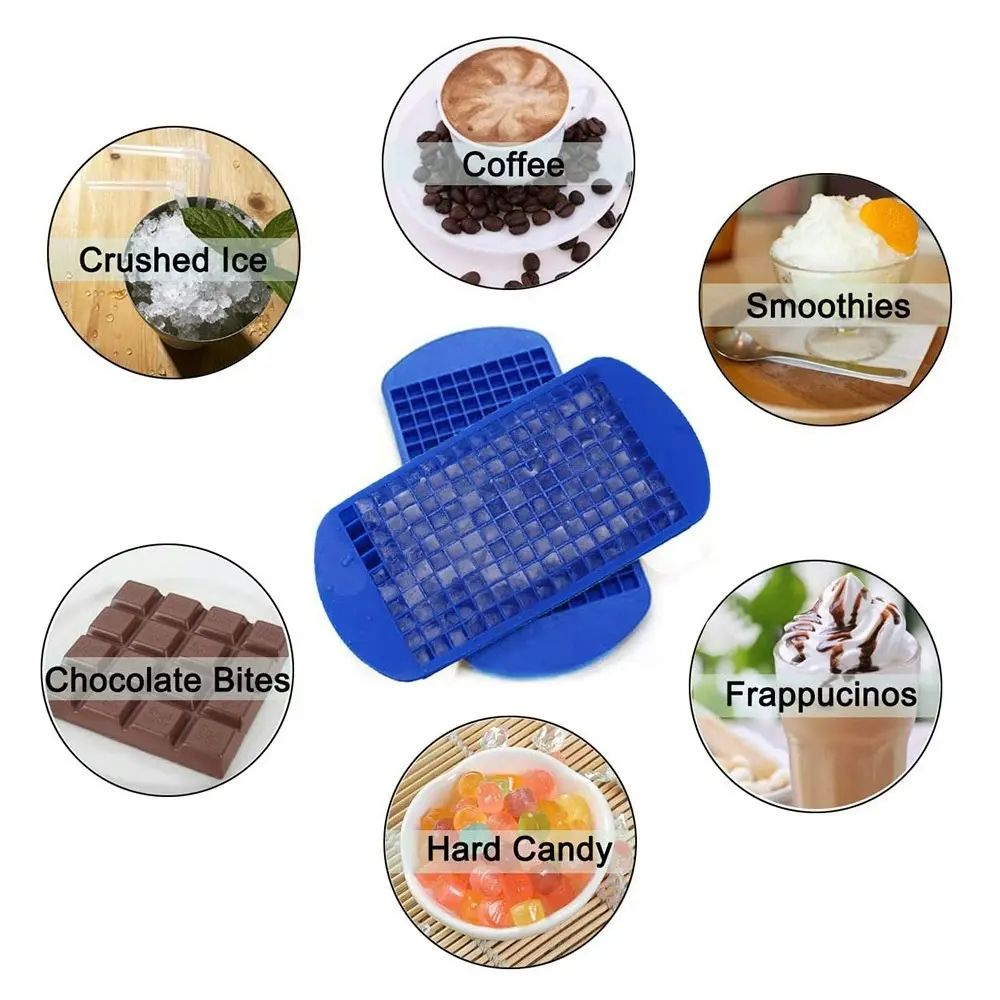 160 grids Silicone Ice Cube Tray Mini Ice Cubes Small Square Mold