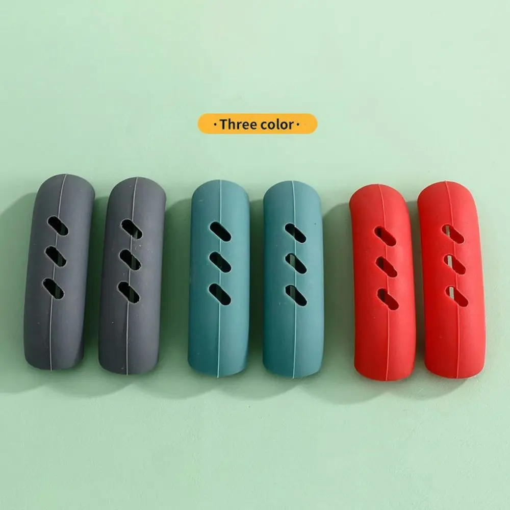 6Pcs Silicone Pan Handle Cover Heat Insulation Covers Pot Ear Clip