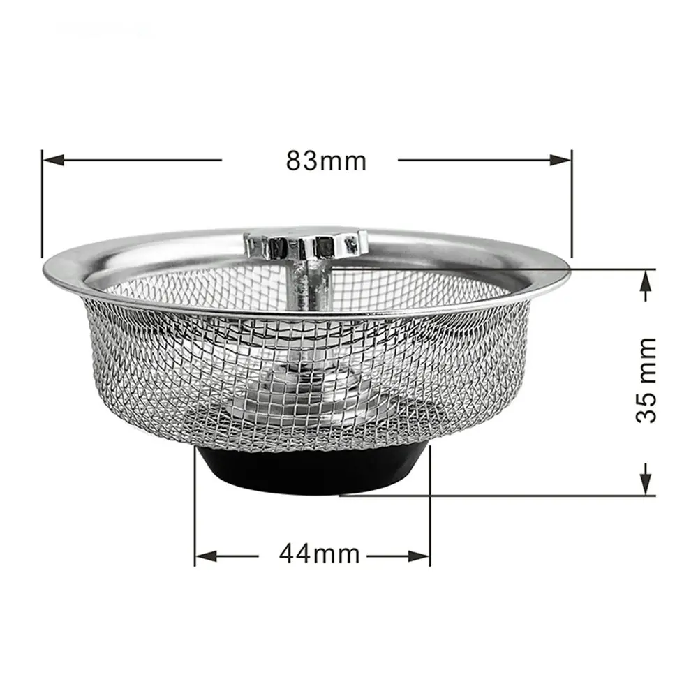 2Pcs Stainless Steel Kitchen Sink Strainer Stopper Waste Plug Sink Filter