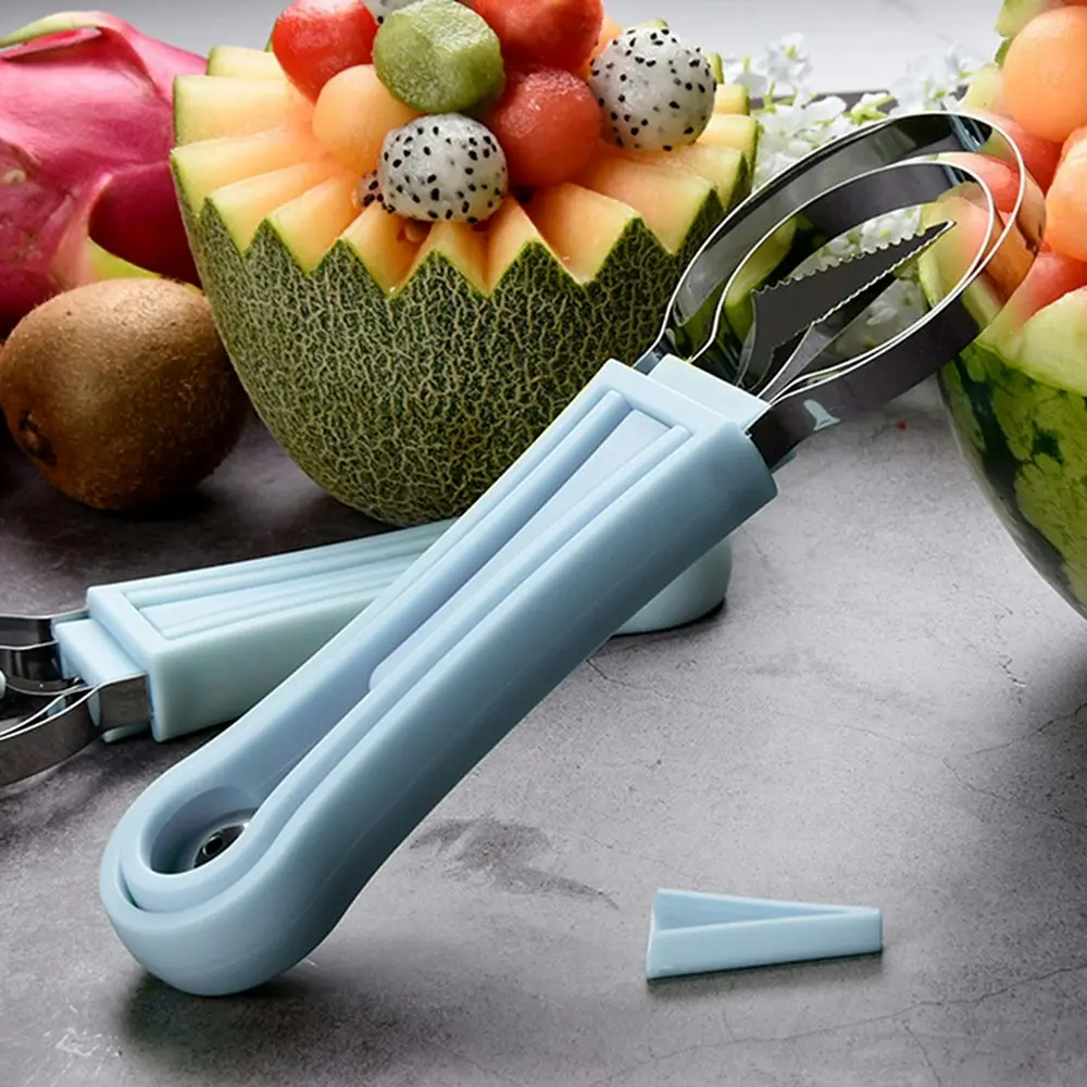 3 in 1 Stainless Steel Carving Knife Fruit Spoon Seed Remover