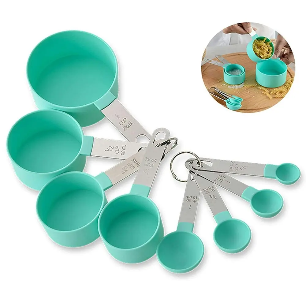 8pcs Multi Purpose Spoons Cup Measuring Tools PP Baking Kitchen Gadgets