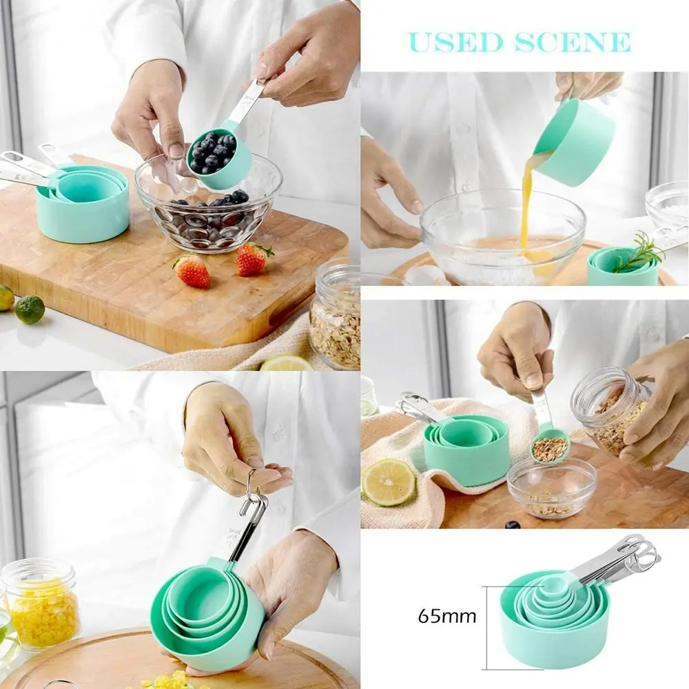 8pcs Multi Purpose Spoons Cup Measuring Tools PP Baking Kitchen Gadgets