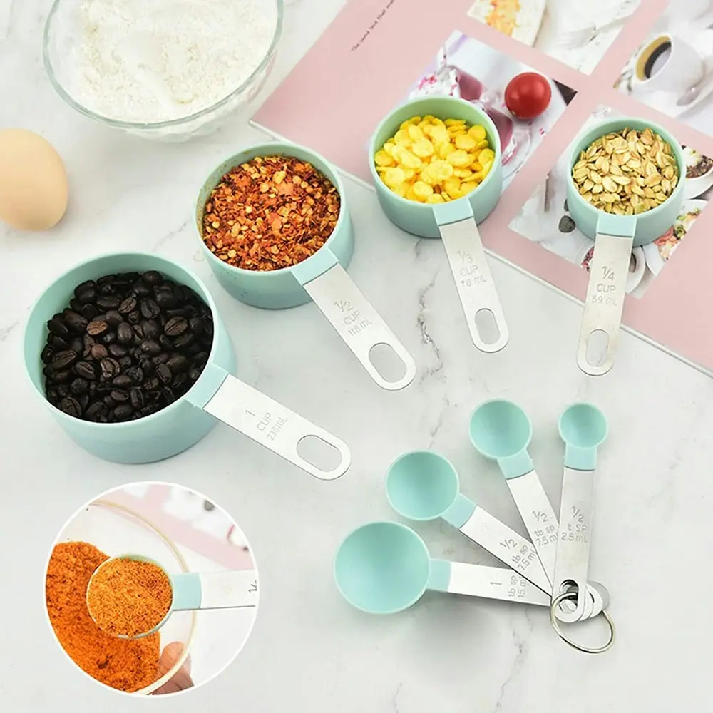 8pcs Multi Purpose Spoons Cup Measuring Tools PP Baking Kitchen Gadgets