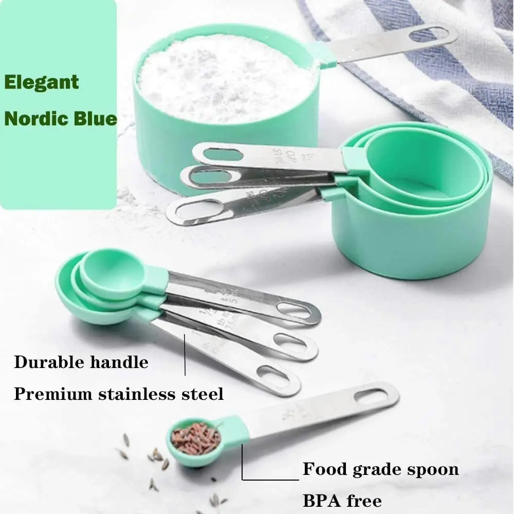 8pcs Multi Purpose Spoons Cup Measuring Tools PP Baking Kitchen Gadgets