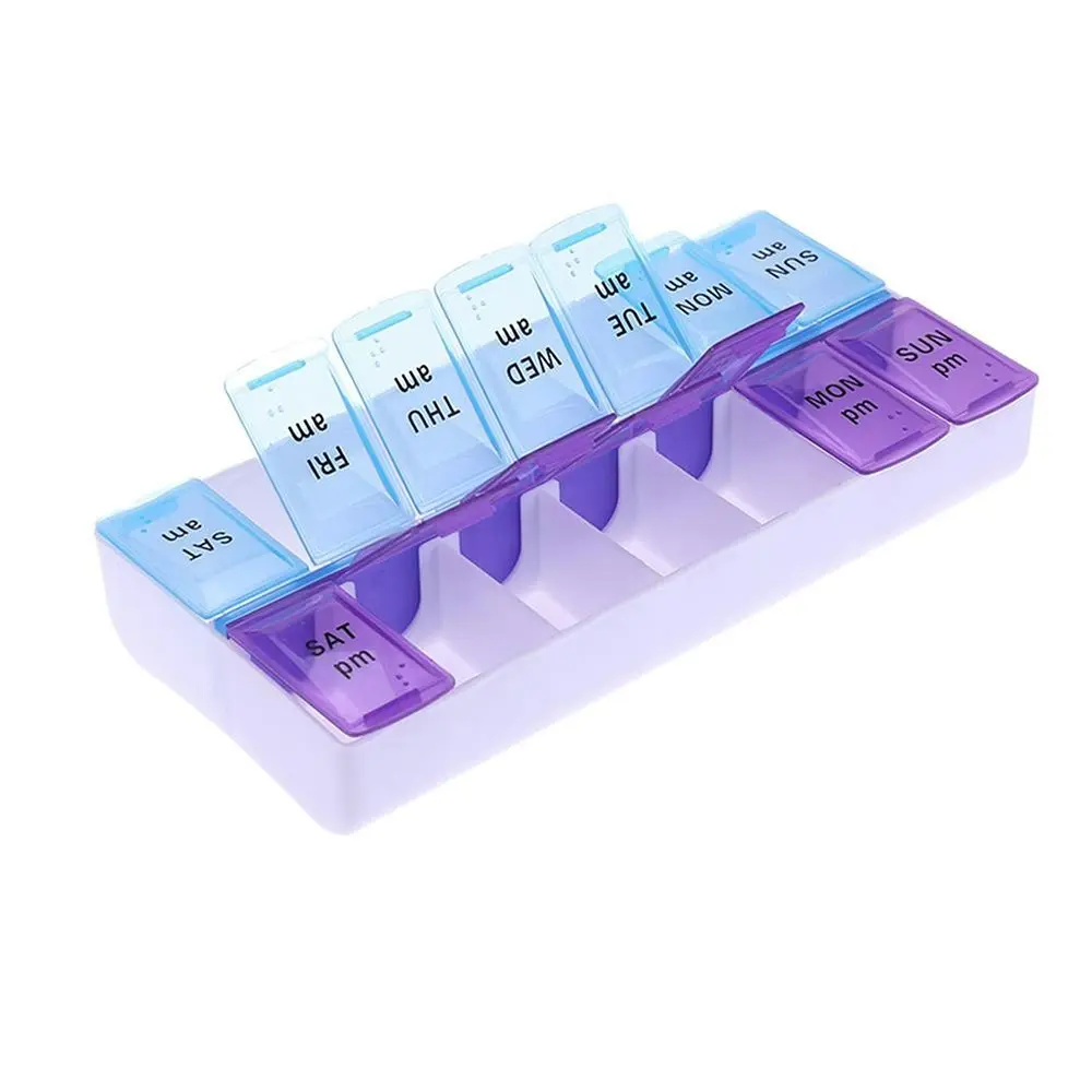 14 Grids 7 Days Weekly Pill Case Medicine Tablet Dispenser Organizer