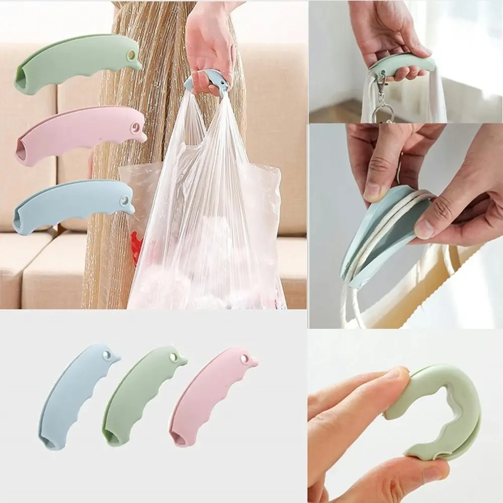 6Pcs Portable Silicone Mention Dish Protect Hands Trip Grocery Bag Holder Clips