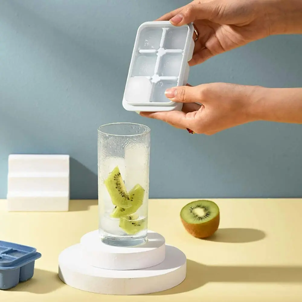 3pcs DIY square ice cube mold with lid for household use 6 bottom ice tray