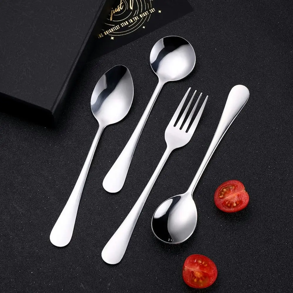 4pcs Food Portable Cutlery Stainless Steel Table Fork Spoon Dinner Set