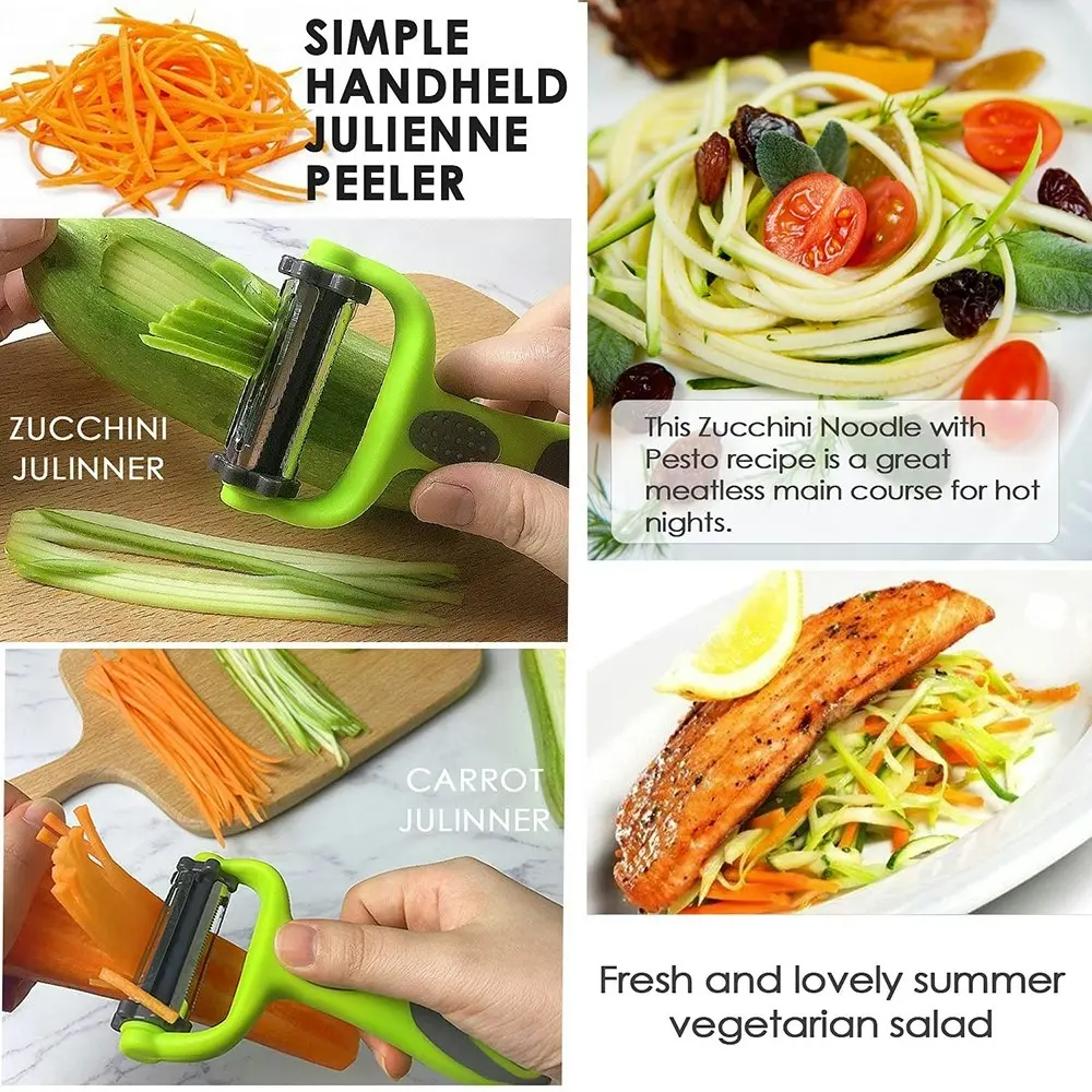 2 pcs 3 in 1 peeling knife rotating fruit and vegetable peeling knife