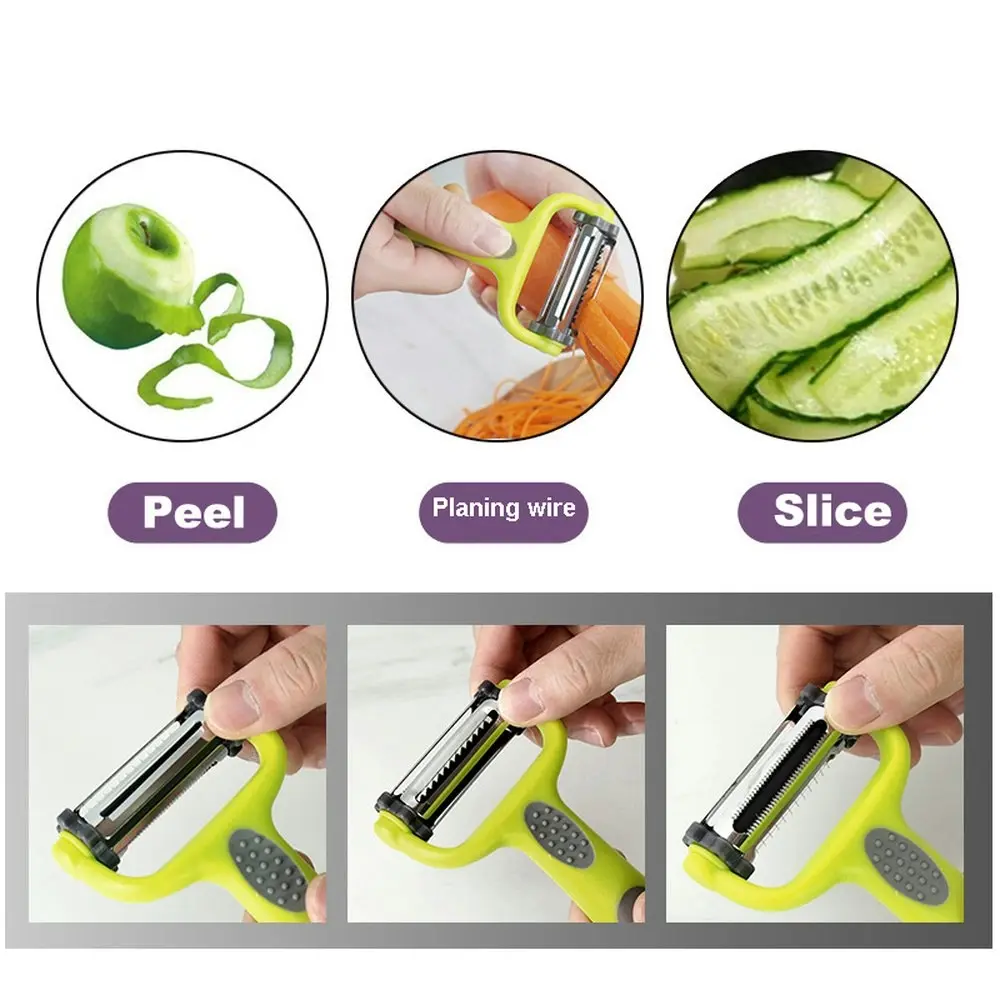 2 pcs 3 in 1 peeling knife rotating fruit and vegetable peeling knife