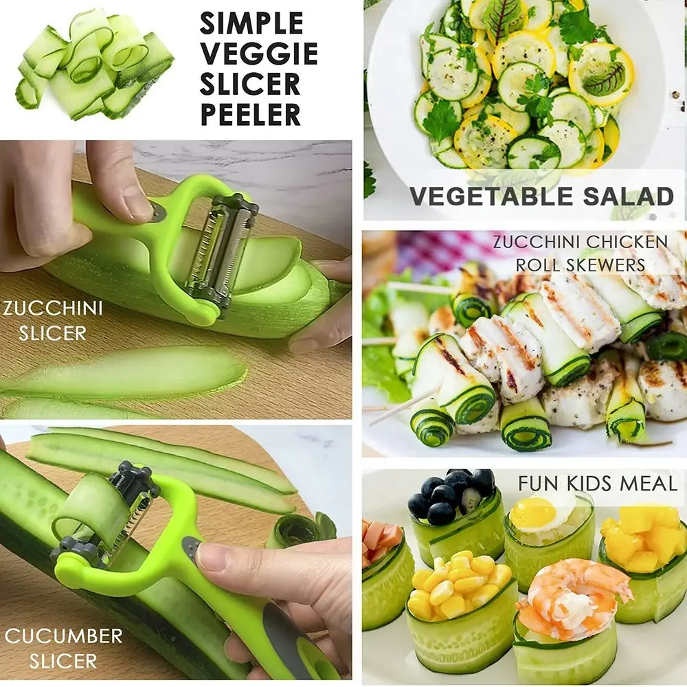 2 pcs 3 in 1 peeling knife rotating fruit and vegetable peeling knife