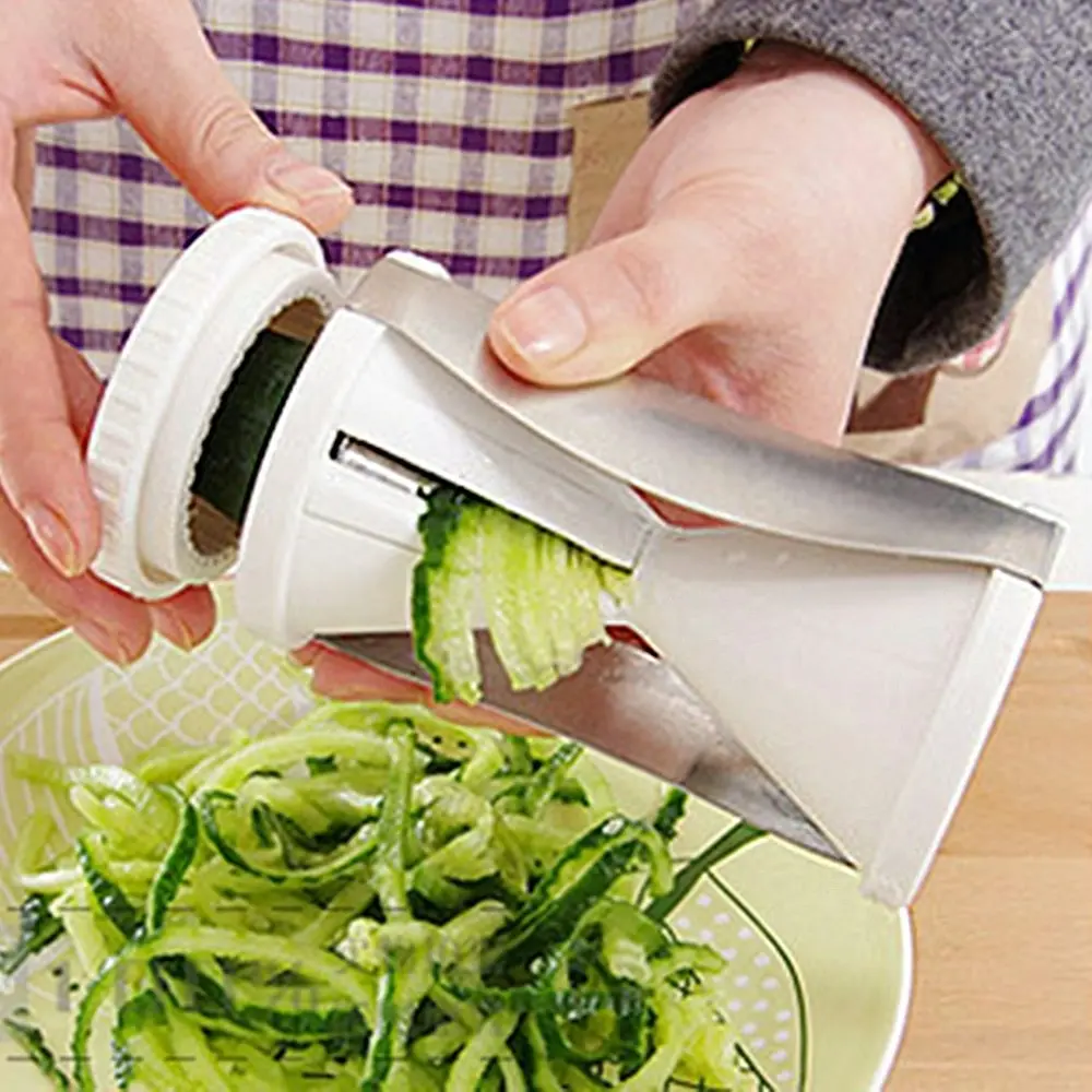 Multifunctional vegetable spiral slicer kitchen gadget