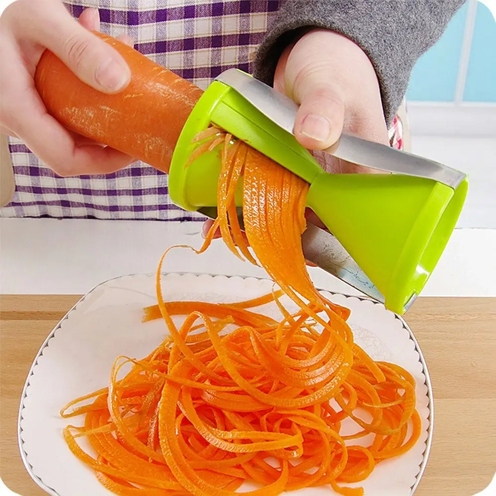 Multifunctional vegetable spiral slicer kitchen gadget