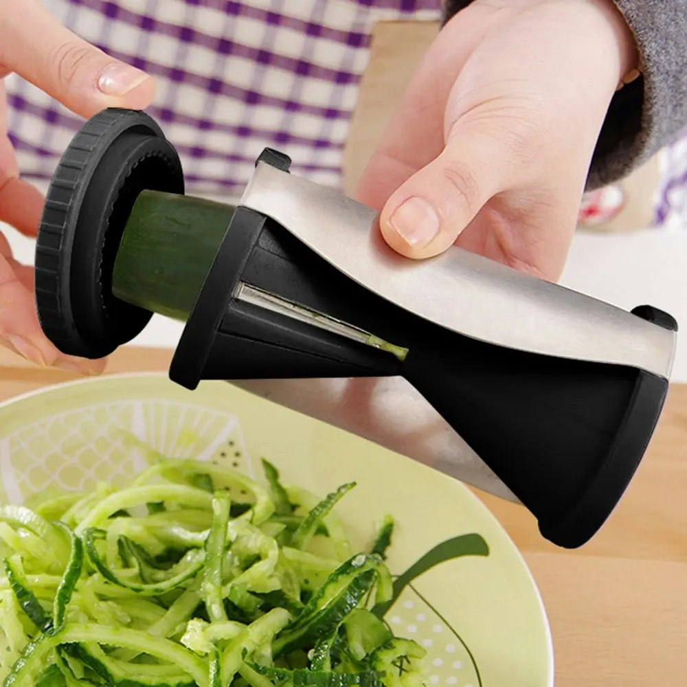 Multifunctional vegetable spiral slicer kitchen gadget