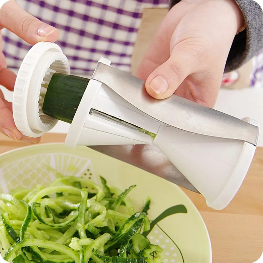 Multifunctional vegetable spiral slicer kitchen gadget