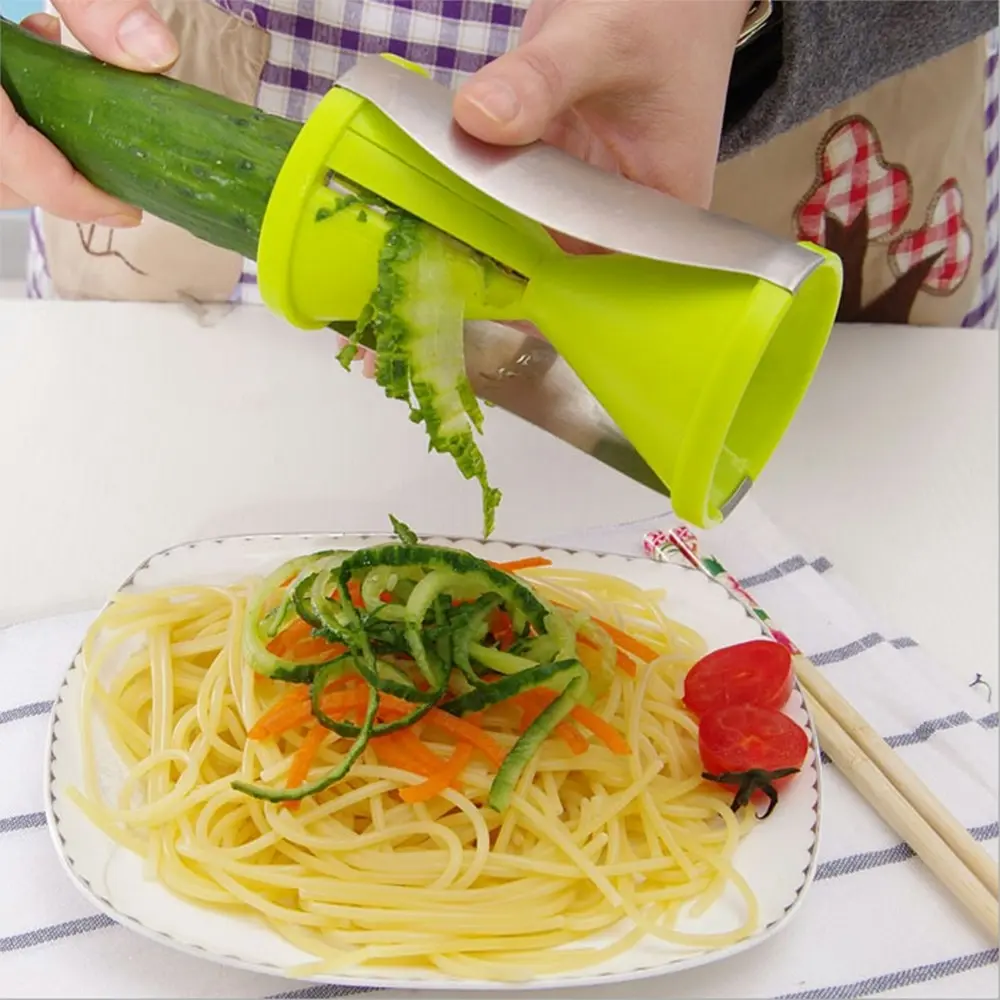 Multifunctional vegetable spiral slicer kitchen gadget