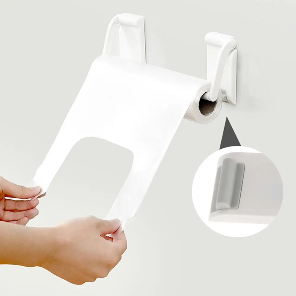 Adjustable Magnetic Roll Tissue Holder Punch-Free Multifunctional Towel Shelf