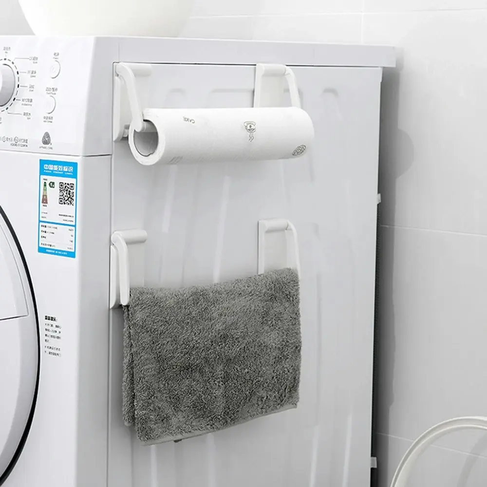 Adjustable Magnetic Roll Tissue Holder Punch-Free Multifunctional Towel Shelf