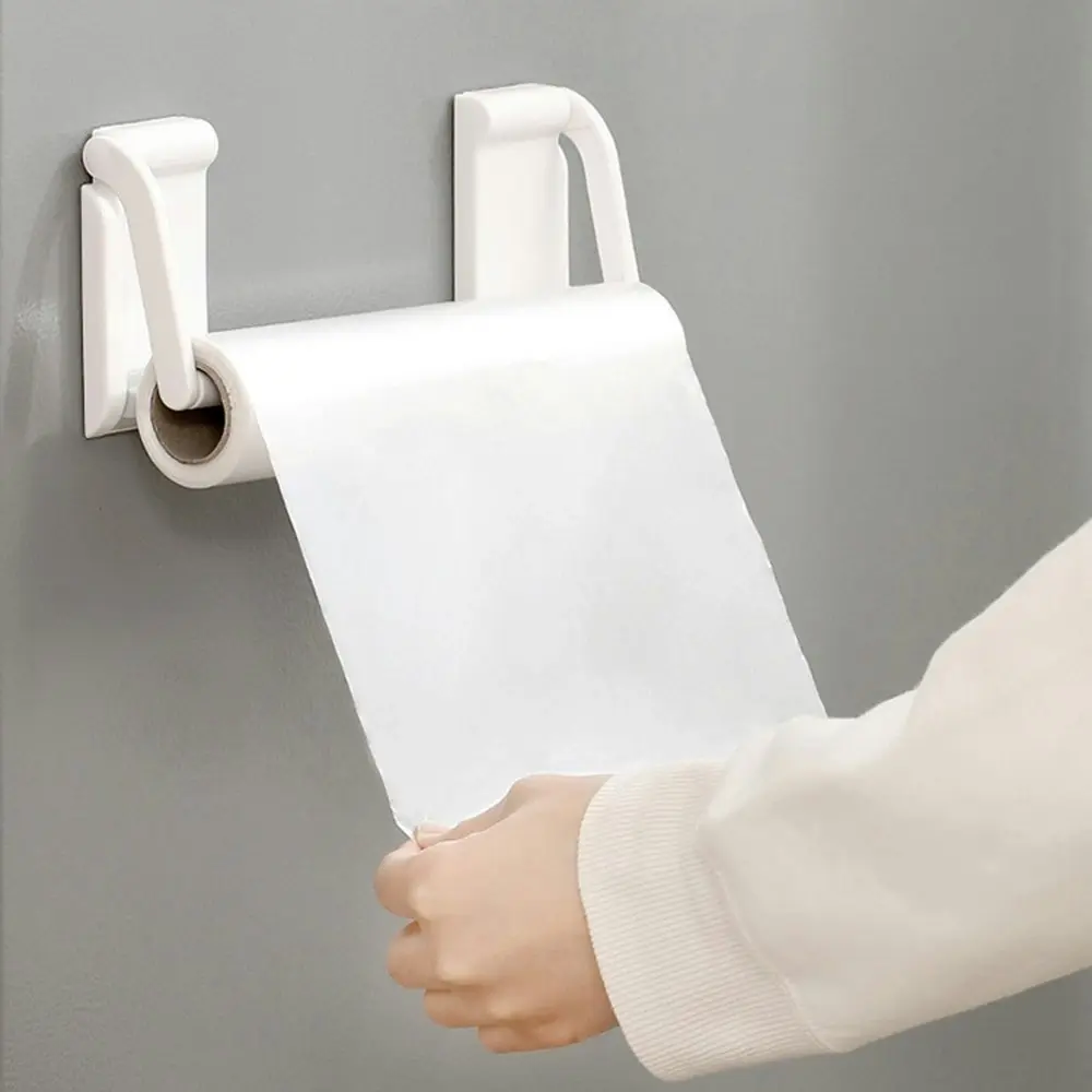 Adjustable Magnetic Roll Tissue Holder Punch-Free Multifunctional Towel Shelf