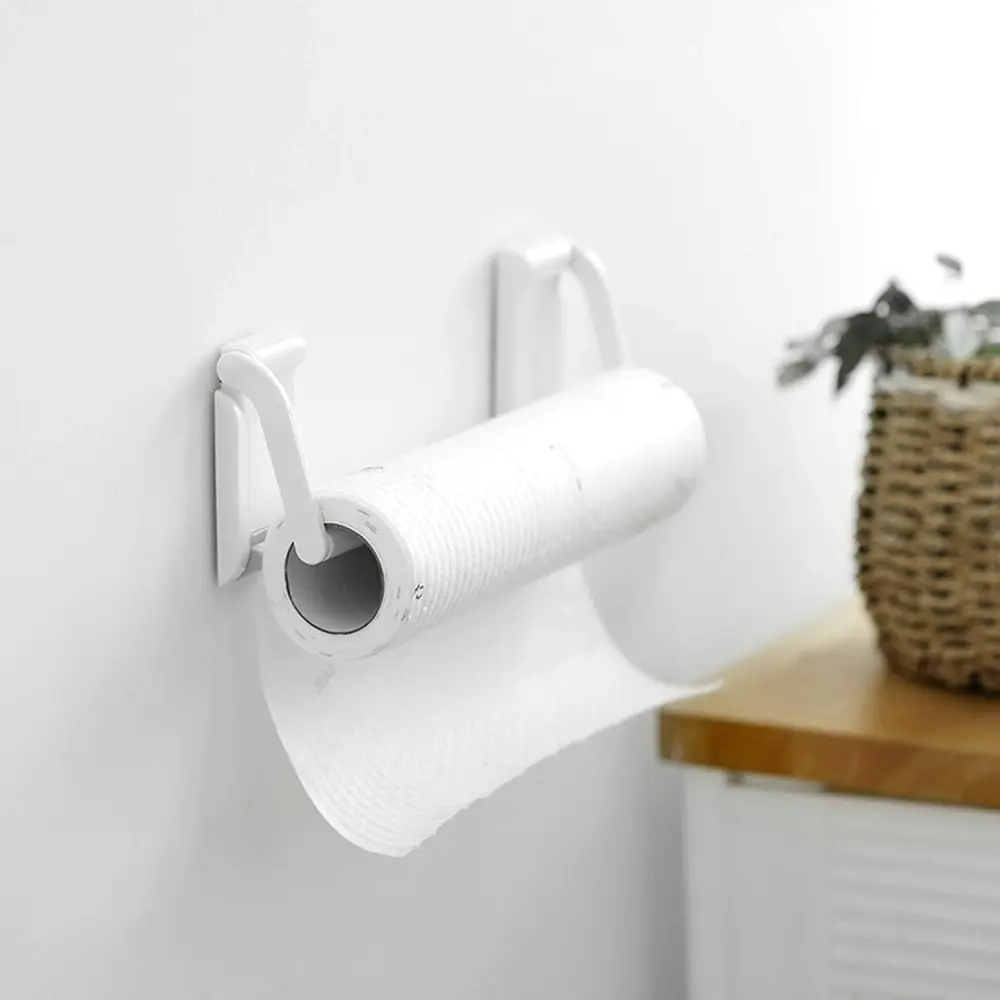 Adjustable Magnetic Roll Tissue Holder Punch-Free Multifunctional Towel Shelf