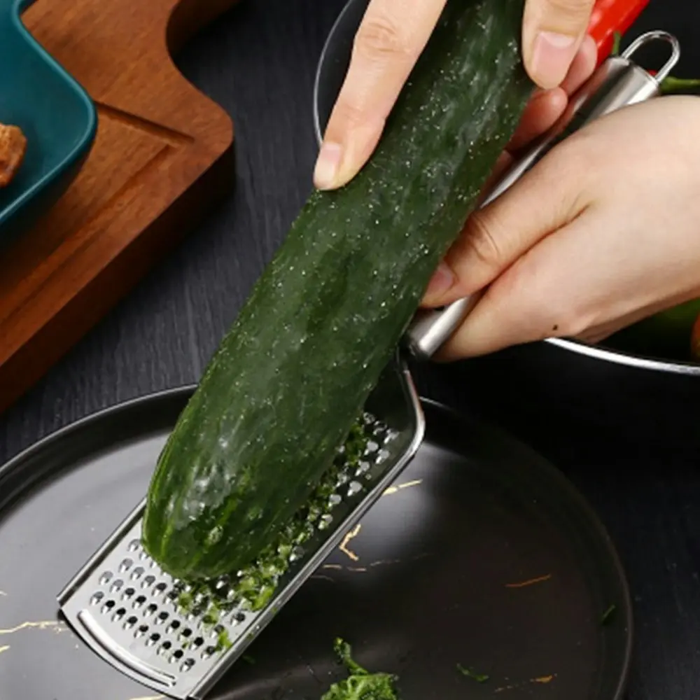 2Pcs Kitchen Cheese Grater Stainless Steel Radish Grater Lemon Zester Grater