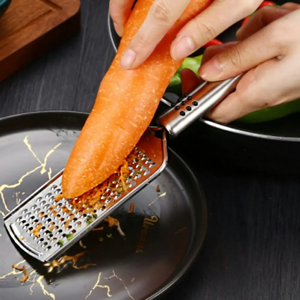 2Pcs Kitchen Cheese Grater Stainless Steel Radish Grater Lemon Zester Grater