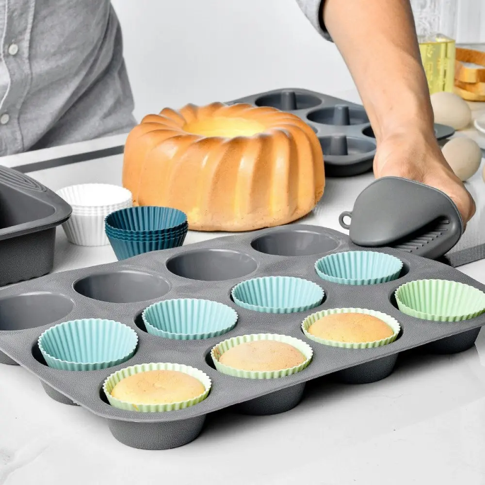 24Pcs Silicone Kitchen Cooking cake Muffin Cup DIY Cake Decorating Tools