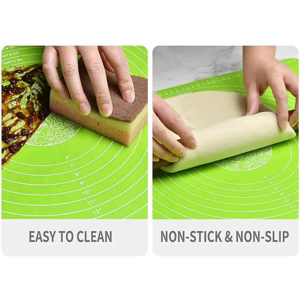 Non-Stick Silicone Baking Mat for Pastry Rolling Dough with Measurements